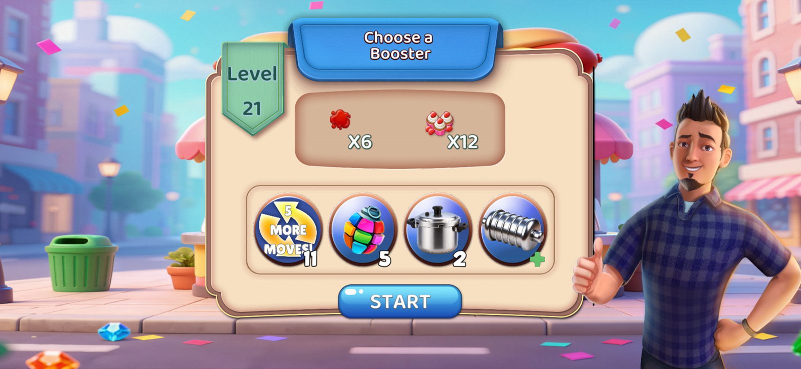 Choosing boosters before level 21